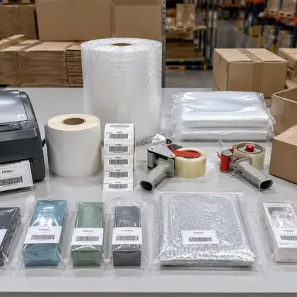 1.FNSKU Labels, Poly bagging, Bubble wrap FNSKU